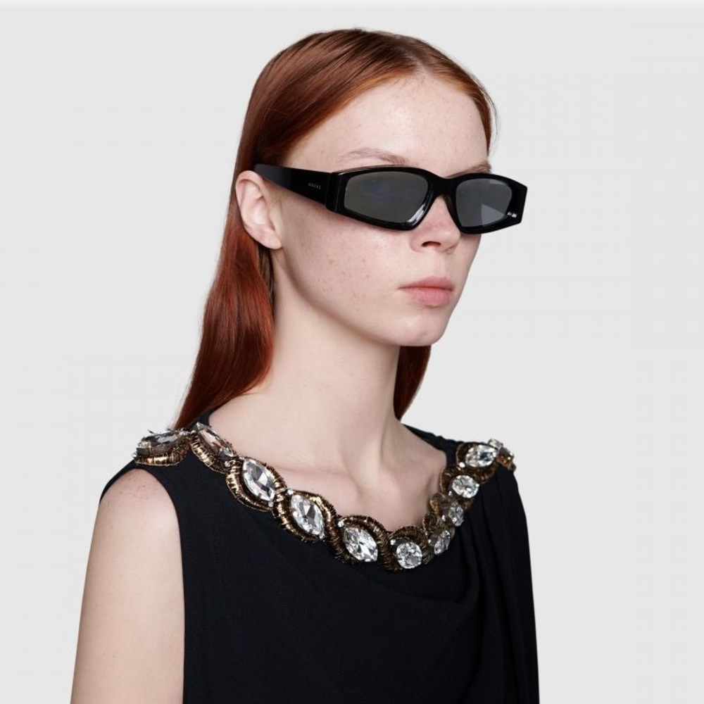 Gucci Silver Mirrored 58MM Sunglasses